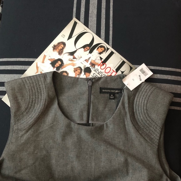 Banana Republic Padded Cap-Sleeve Sheath Dress -10 - Picture 3 of 5